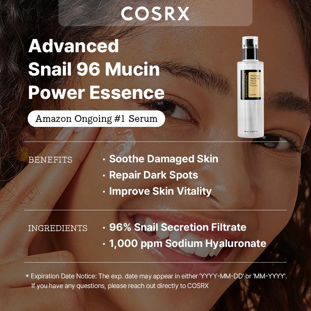 COSRX Snail Mucin 96% Power Repairing Essence 3.38 fl.oz 100ml