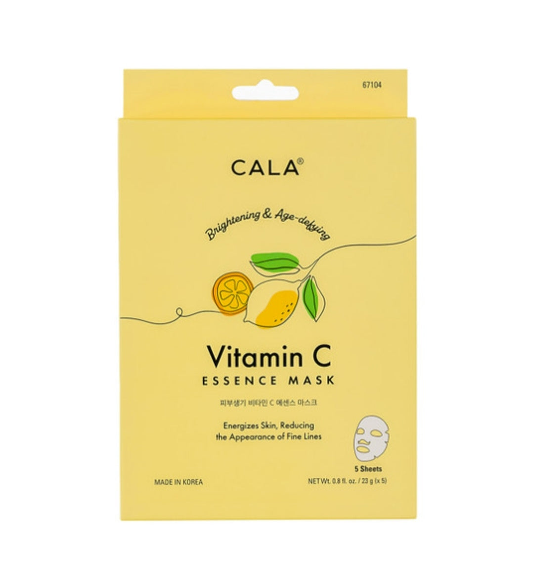 Vitamin C ESSENCE FACIAL MASKS by CALA (5 PKS)