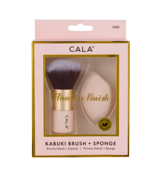 KABUKI BRUSH & SPONGE SET (PINK)