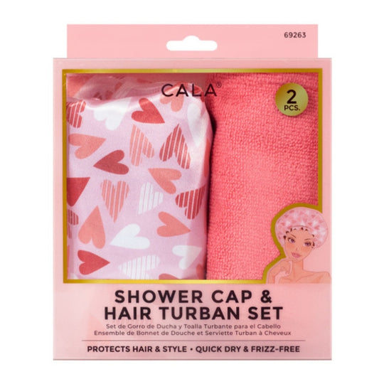 SHOWER TURBAN SET: Hearts