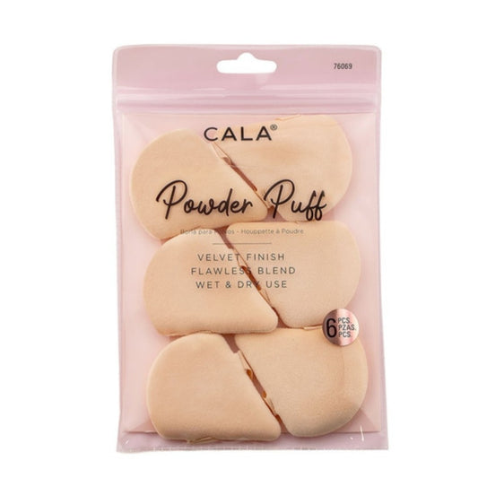 CALA VELVET POWDER PUFFS (6 PCS / PK)