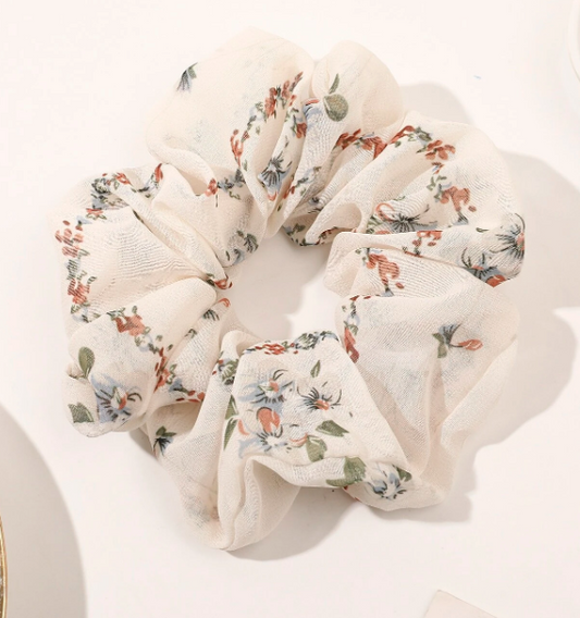 Floral Print Scrunchie