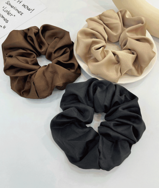 3pcs Minimalist Solid Scrunchie