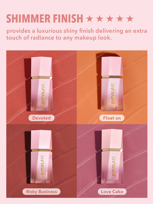 COLOR BLOOM DAYGLOW LIQUID BLUSH SHIMMER FINISH